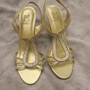 Marinelli 3" Gold Heels
